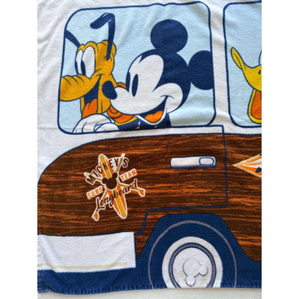VTG Disney Woodie Surf Wagon Beach Towel Mickey Donald Goofy Retro‎ 90s Surfs Up